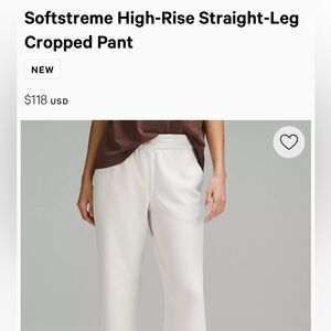 Womens Lululemon Softstreme Cropped Pant Sz 0